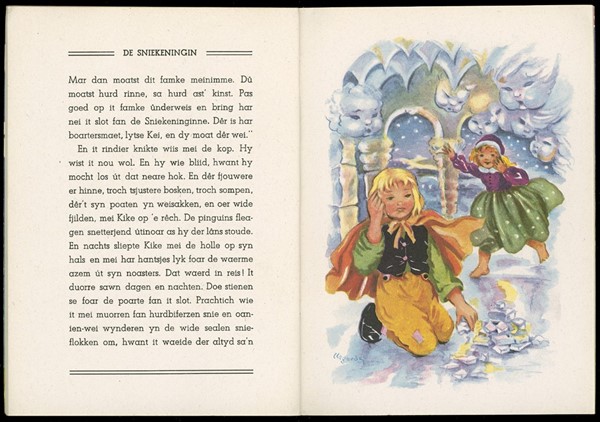 Bog: De Sniekeningen. Illustreret karton, upagineret., 1955 (Vestfrisisk)